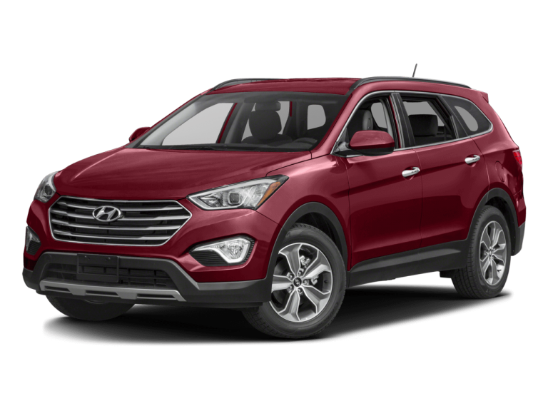 Burgundy Hyundai Santa Fe - Front View | Carsure