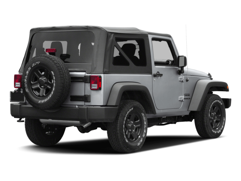 Silver Jeep Wrangler - Rear View | Carsure