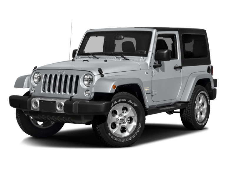 Silver Jeep Wrangler - Front View | Carsure