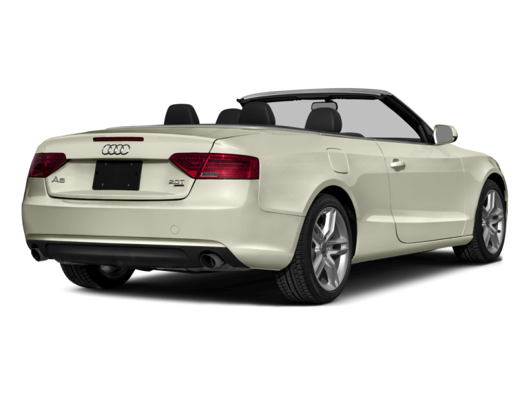 White Convertible Audi A5 - Rear View | Carsure